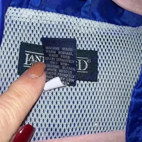 Lands' End‎ Sz M Nylon Windbreaker Lightweight Packable Vented - Picture 4 of 11